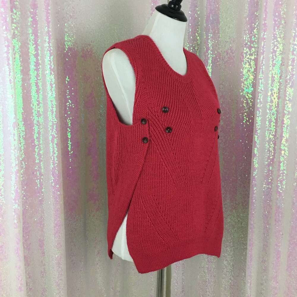 NWT Woven Sleeveless Top with Button Details